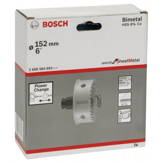 Bosch - Special Serisi Metal Ve Inox Malzemeler için Delik Açma Testeresi (Panç) 152 mm